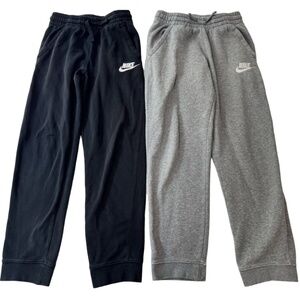 Nike Sportswear Back To School Kids Lot Black Gray Jogger Pants White Tee Large
